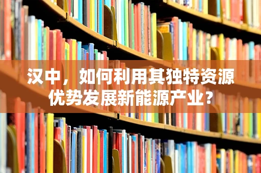 汉中，如何利用其独特资源优势发展新能源产业？