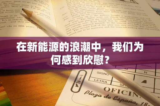 在新能源的浪潮中，我们为何感到欣慰？