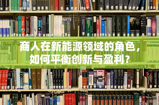 商人在新能源领域的角色，如何平衡创新与盈利？