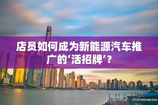 店员如何成为新能源汽车推广的‘活招牌’？