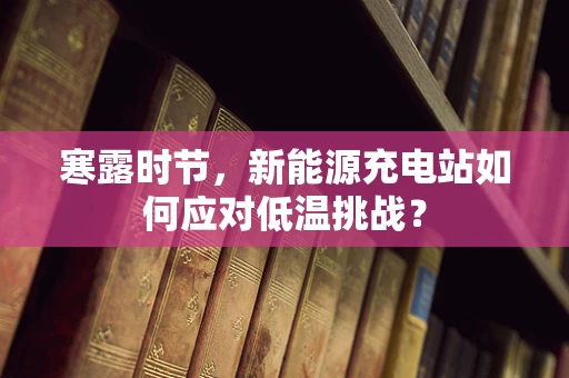寒露时节，新能源充电站如何应对低温挑战？