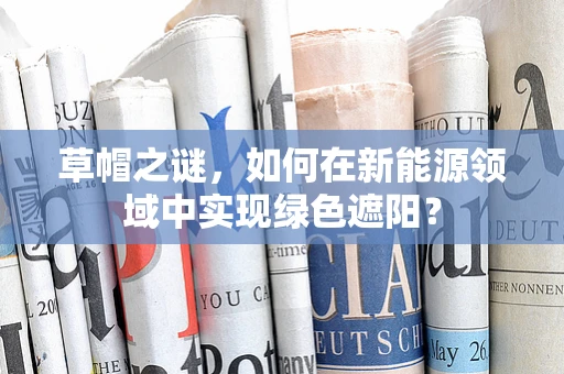 草帽之谜，如何在新能源领域中实现绿色遮阳？