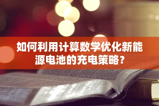 如何利用计算数学优化新能源电池的充电策略？