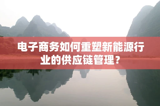 电子商务如何重塑新能源行业的供应链管理？