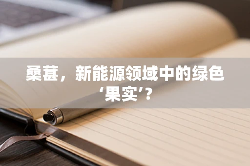 桑葚，新能源领域中的绿色‘果实’？