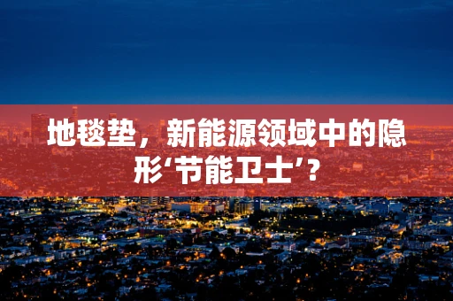 地毯垫，新能源领域中的隐形‘节能卫士’？