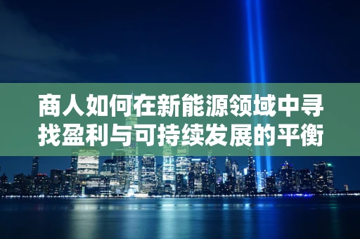 商人如何在新能源领域中寻找盈利与可持续发展的平衡点？