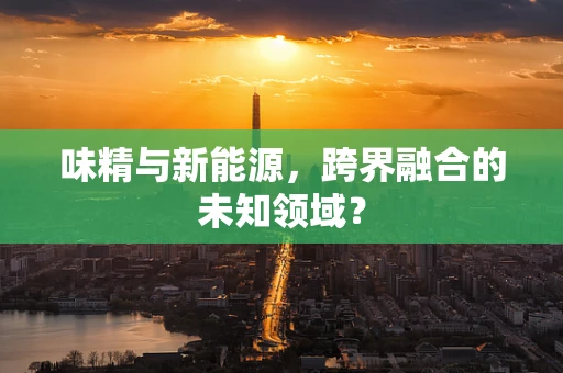 味精与新能源，跨界融合的未知领域？
