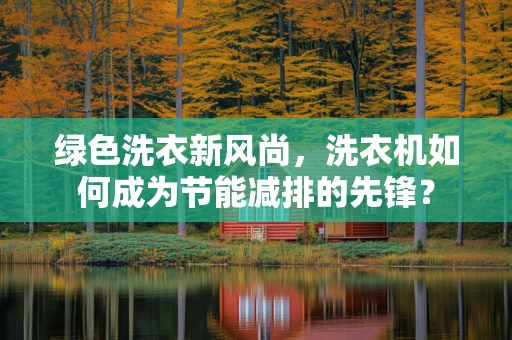 绿色洗衣新风尚，洗衣机如何成为节能减排的先锋？