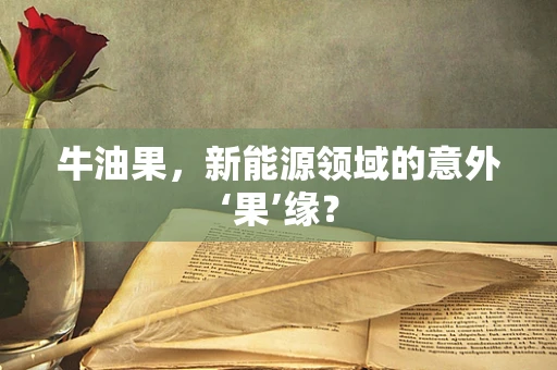 牛油果，新能源领域的意外‘果’缘？