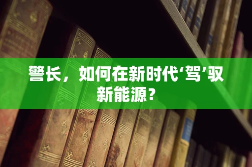 警长，如何在新时代‘驾’驭新能源？