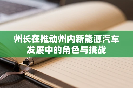 州长在推动州内新能源汽车发展中的角色与挑战