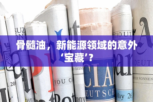 骨髓油，新能源领域的意外‘宝藏’？