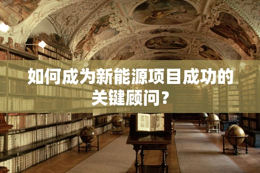 如何成为新能源项目成功的关键顾问？