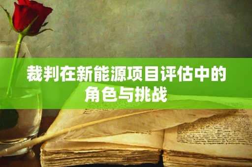 裁判在新能源项目评估中的角色与挑战