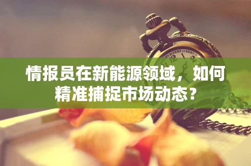 情报员在新能源领域，如何精准捕捉市场动态？