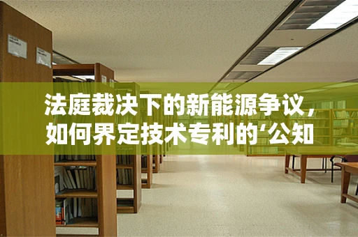 法庭裁决下的新能源争议，如何界定技术专利的‘公知’与‘私用’？