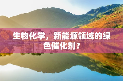 生物化学，新能源领域的绿色催化剂？