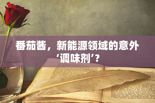 番茄酱，新能源领域的意外‘调味剂’？