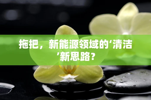 拖把，新能源领域的‘清洁’新思路？