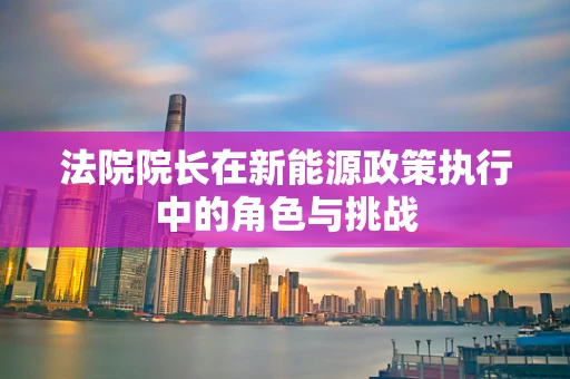法院院长在新能源政策执行中的角色与挑战