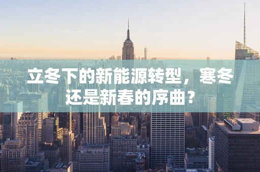 立冬下的新能源转型，寒冬还是新春的序曲？