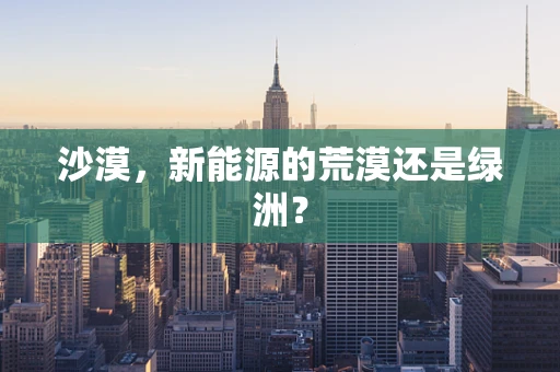 沙漠，新能源的荒漠还是绿洲？