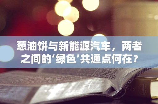 葱油饼与新能源汽车，两者之间的‘绿色’共通点何在？