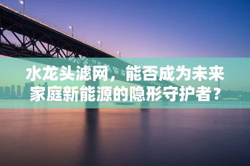 水龙头滤网，能否成为未来家庭新能源的隐形守护者？