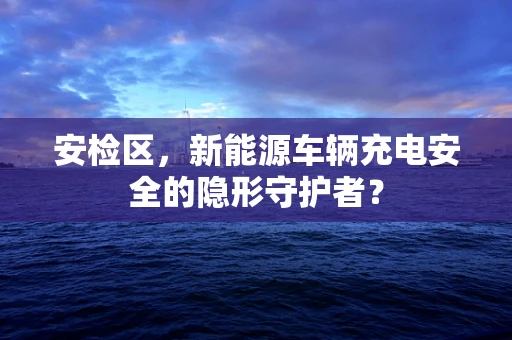 安检区，新能源车辆充电安全的隐形守护者？