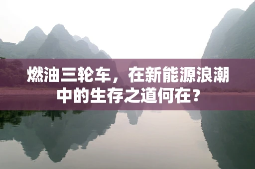 燃油三轮车，在新能源浪潮中的生存之道何在？
