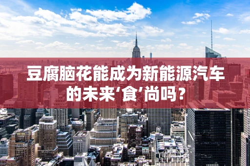 豆腐脑花能成为新能源汽车的未来‘食’尚吗？