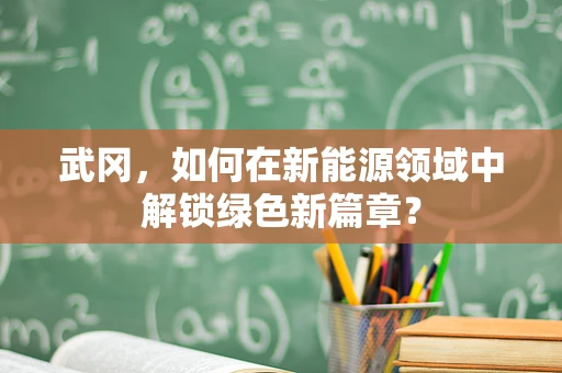 武冈，如何在新能源领域中解锁绿色新篇章？