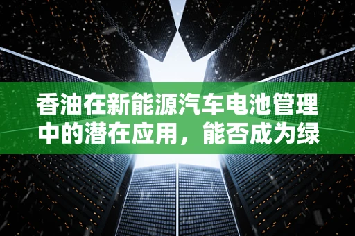 香油在新能源汽车电池管理中的潜在应用，能否成为绿色润滑的新星？
