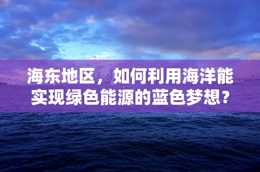海东地区，如何利用海洋能实现绿色能源的蓝色梦想？