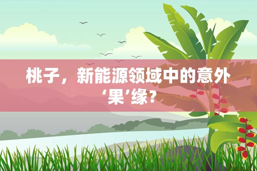 桃子，新能源领域中的意外‘果’缘？