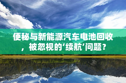 便秘与新能源汽车电池回收，被忽视的‘续航’问题？