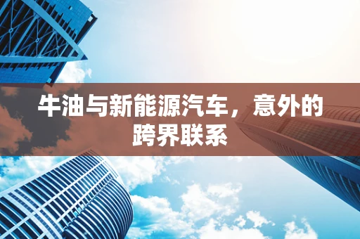 牛油与新能源汽车，意外的跨界联系