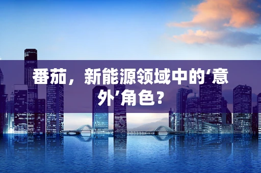 番茄，新能源领域中的‘意外’角色？