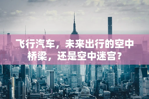 飞行汽车，未来出行的空中桥梁，还是空中迷宫？