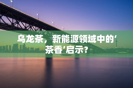 乌龙茶，新能源领域中的‘茶香’启示？