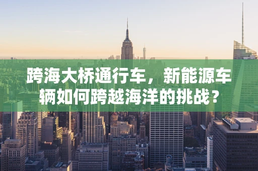 跨海大桥通行车，新能源车辆如何跨越海洋的挑战？
