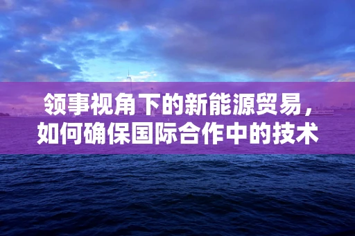 领事视角下的新能源贸易，如何确保国际合作中的技术安全与知识产权保护？