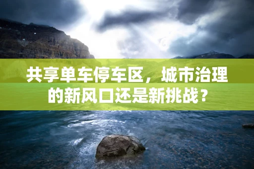 共享单车停车区，城市治理的新风口还是新挑战？