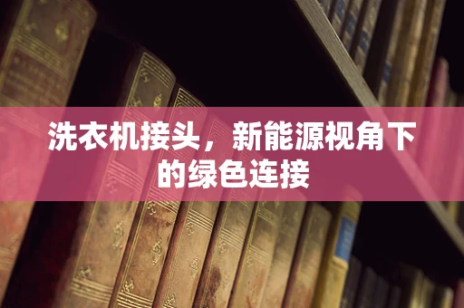 洗衣机接头，新能源视角下的绿色连接