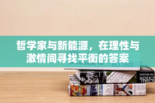 哲学家与新能源，在理性与激情间寻找平衡的答案
