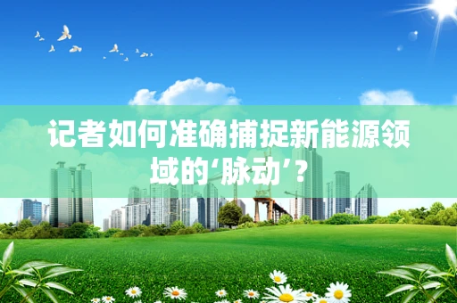 记者如何准确捕捉新能源领域的‘脉动’？