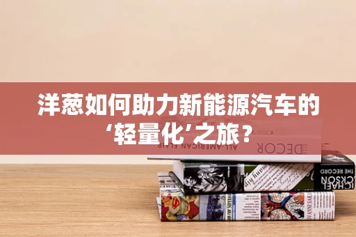 洋葱如何助力新能源汽车的‘轻量化’之旅？