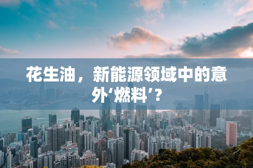 花生油，新能源领域中的意外‘燃料’？