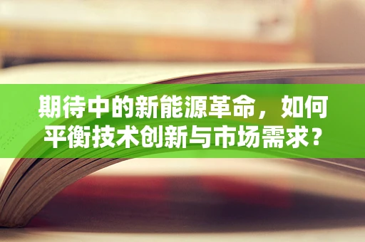 期待中的新能源革命，如何平衡技术创新与市场需求？